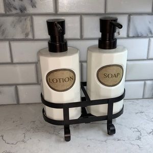 Soap and Lotion Dispenser with Stand